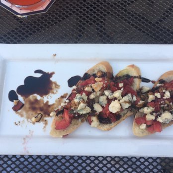 Sole' Restaurant - Strawberry, basil, smoked Gorgonzola with balsamic reduction bruschetta. 6/10 - Wine Bars Near Me - Waterloo, Ontario Sole' Restaurant - Strawberry, basil, smoked Gorgonzola with balsamic reduction bruschetta. 6/10 - Wine Bars Near Me - Waterloo, Ontario