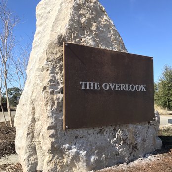 Griffects - Faux steel finish on aluminum with aluminum letters on rock for Horseshoe Bay - Signmaking Near Me - Kyle, Texas Griffects - Faux steel finish on aluminum with aluminum letters on rock for Horseshoe Bay - Signmaking Near Me - Kyle, Texas