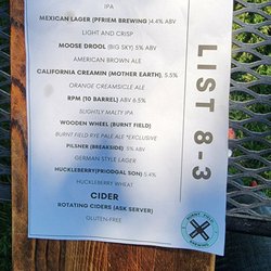 Burnt Field - Oops no pint photo, but here was today's beer list:)