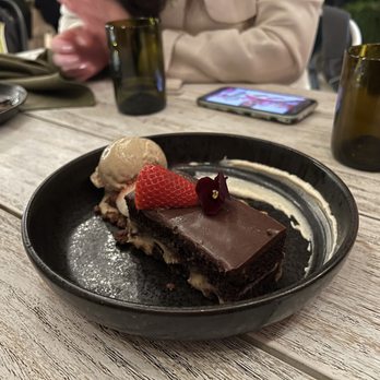 Small Barn - Chocolate Cake with Salted Caramel Gelato - New American Near Me - Temecula, California Small Barn - Chocolate Cake with Salted Caramel Gelato - New American Near Me - Temecula, California