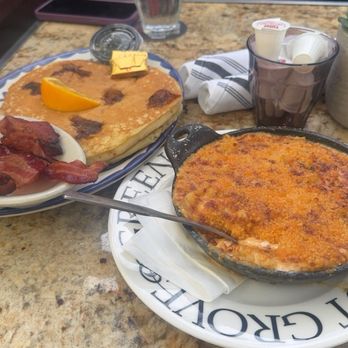 Greenstreet Cafe - Chorizo Mac & Cheese Banana Pancakes Smoked Applewood Bacon - Breakfast & Brunch Near Me - Miami, Florida Greenstreet Cafe - Chorizo Mac & Cheese Banana Pancakes Smoked Applewood Bacon - Breakfast & Brunch Near Me - Miami, Florida