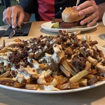 Bell Tower Brewing - Beer fries w/bacon (enough to feed an army)!! - Brewpubs Near Me - Kent, Ohio