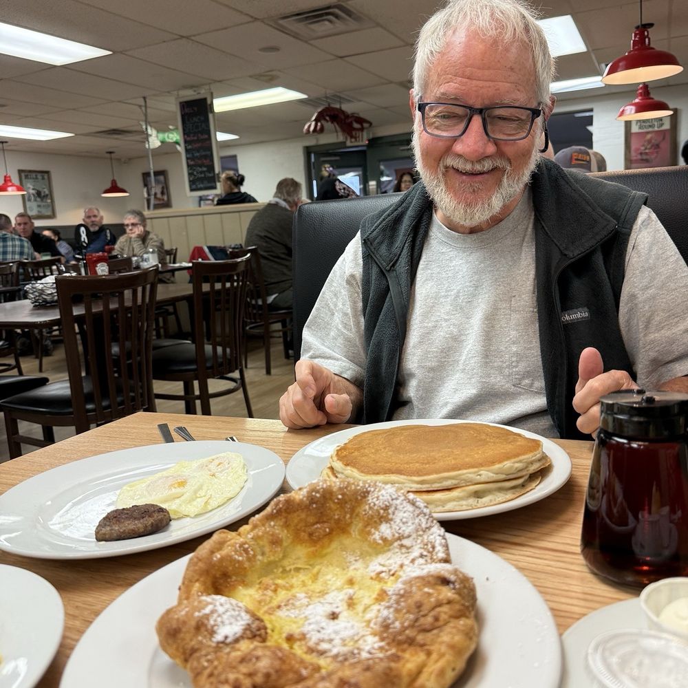 Enjoyed the pancakes and coffee.