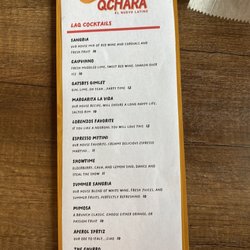 La Qchara - Drink menu