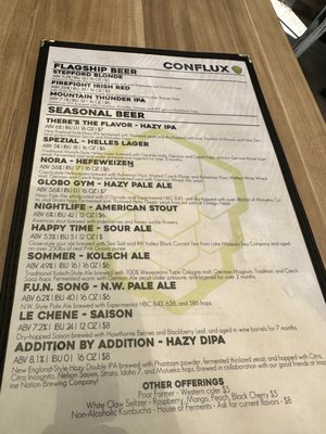 Menu photo 3 Conflux Brewing Missoula, MT