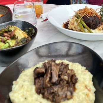 Terravita - Oxtail Risotto Slow Braised Short Ribs Tagliolini with Shrimp Crispy Brussels with Bacon - New American Near Me - Edgewater, New Jersey Terravita - Oxtail Risotto Slow Braised Short Ribs Tagliolini with Shrimp Crispy Brussels with Bacon - New American Near Me - Edgewater, New Jersey