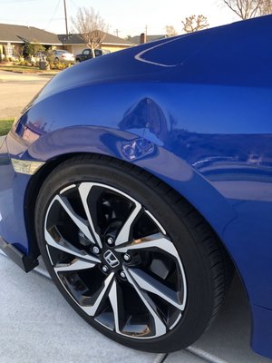 Photo of Precision Dents/ Paintless dent repair - La Verne, CA, US. Fender Dent