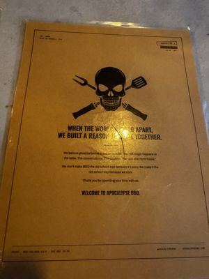 Menu photo 2 Apocalypse BBQ Miami, FL