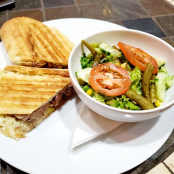 Le Cafe De Paris - Cuban Sandwich with side salad - Coffee & Tea Near Me - Orlando, Florida Le Cafe De Paris - Cuban Sandwich with side salad - Coffee & Tea Near Me - Orlando, Florida