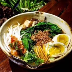 Pinwheel Garden Dumpling & Noodle Bar - The best Vegetarian Ramen in town - the Maitake Mushroom Ramen!
