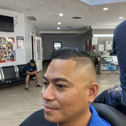 Comb over high skin fade