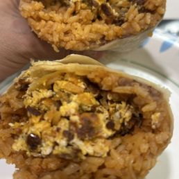 Chorizo burrito AKA rice burrito