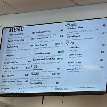 Bilao - Menu 8/12/26 - Filipino Near Me - Sacramento, California