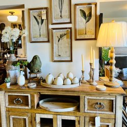 The Nest Home Store - Entertainment center, wall art, vases, candle holders