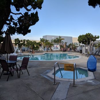 Ramada by Wyndham Torrance - The pool and hot tub area. - Hotels Near Me - Torrance, California