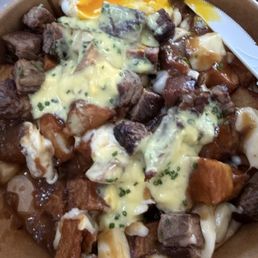 Breakfast poutine with beef short ribs