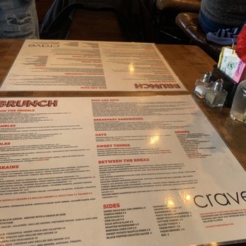 Crave Kitchen and Bar - Brunch Menu (Nice little carnation) - New American Near Me - El Paso, Texas