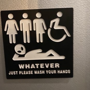 Carson Kitchen - Rest room sign - New American Near Me - Las Vegas, Nevada