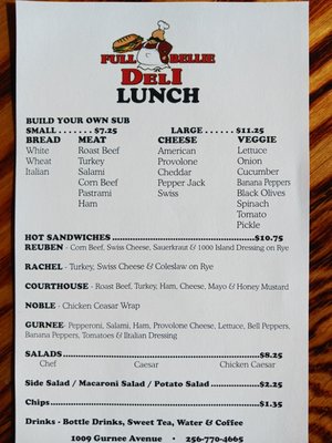 Menu photo 3 Full Bellie Deli Anniston, AL Menu photo 3 Full Bellie Deli Anniston, AL