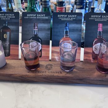 Burnt Church Distillery - You can choose from many flights. I decided to do the moonshine flight. - Distilleries Near Me - Bluffton, South Carolina Burnt Church Distillery - You can choose from many flights. I decided to do the moonshine flight. - Distilleries Near Me - Bluffton, South Carolina