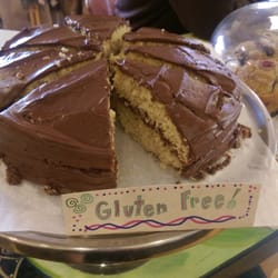 Burr Trail Outpost - This was a gluten free vanilla bean cake with avocado cacao frosting and it was amazing