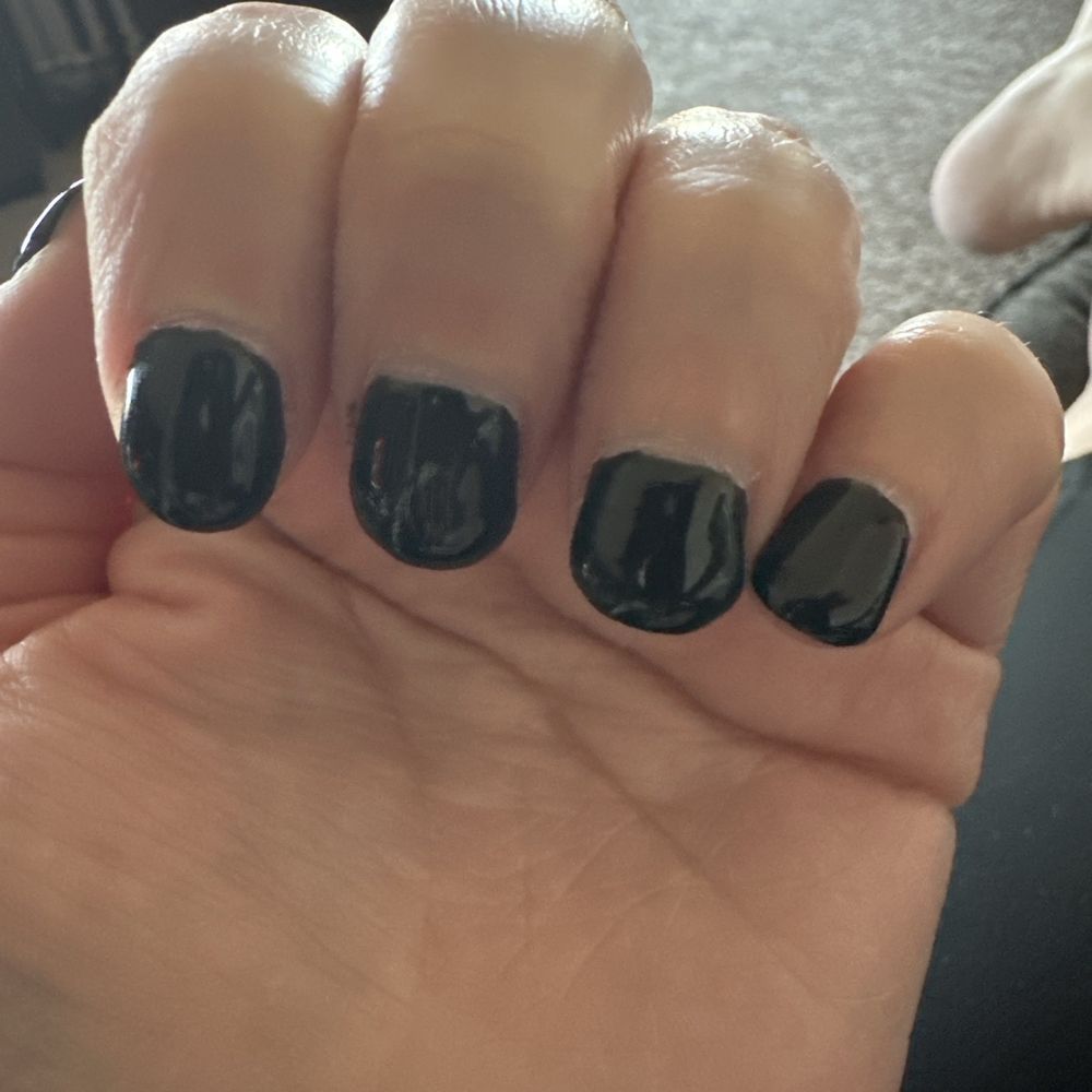 Not even and super bubbly gel polish and I had to file some sharp parts off Not even and super bubbly gel polish and I had to file some sharp parts off
