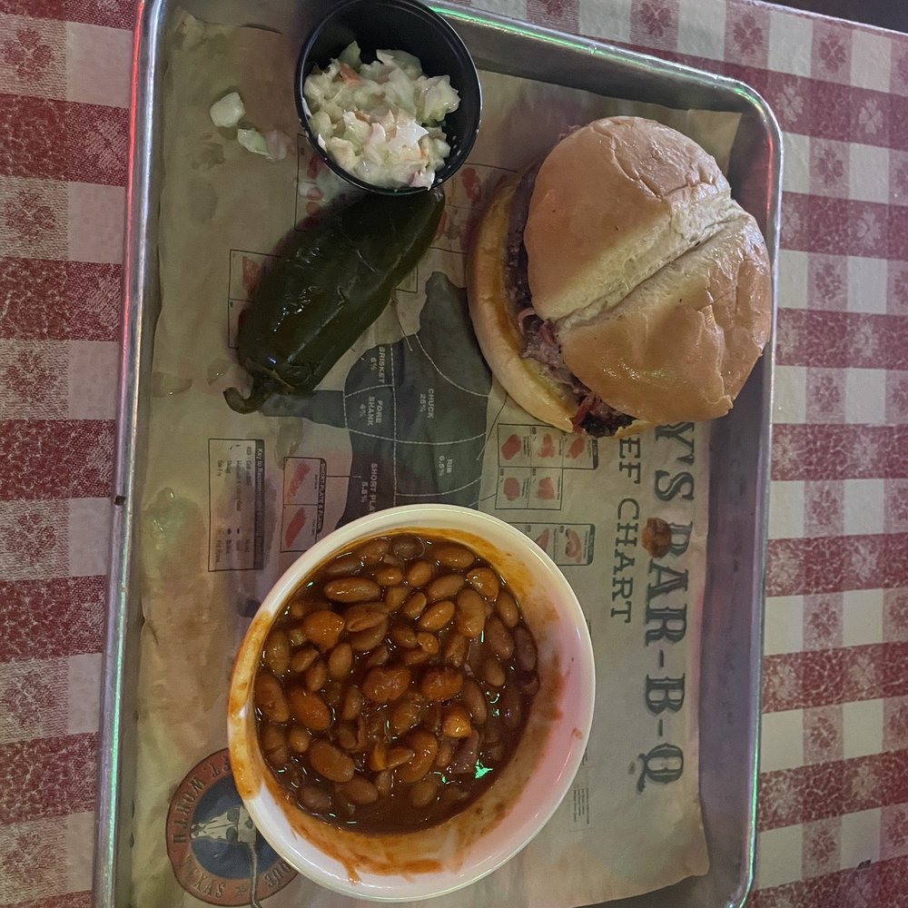 Riscky's BBQ - Pulled pork sandwich - Barbeque Near Me - Fort Worth, Texas Riscky's BBQ - Pulled pork sandwich - Barbeque Near Me - Fort Worth, Texas