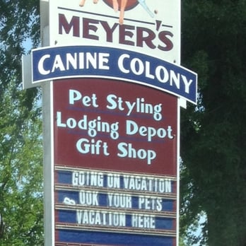 Meyer's Canine Colony - Street side sign - Pet Groomers Near Me - Roscoe, Illinois Meyer's Canine Colony - Street side sign - Pet Groomers Near Me - Roscoe, Illinois