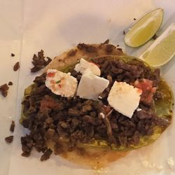 Nopal Taco with carne asada.