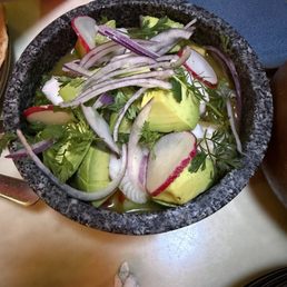 Passionfruit Shrimp and fish  Ceviche