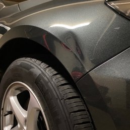 Passenger fender dent prior to Lee from PDR (paint less dent repair) Passenger fender dent prior to Lee from PDR (paint less dent repair)