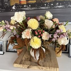 All In Bloom Designs - Deluxe birthday bouquet with a peach, white, pink theme