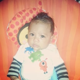3 month old.Asher and his fresh faux hawk and fade by Maria :) 3 month old.Asher and his fresh faux hawk and fade by Maria :)