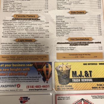 Silver Leaf Diner - Menu - Diners Near Me - De Kalb Junction, New York