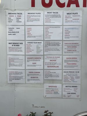 Menu photo 1 Yucatan Tacos And More Austin, TX