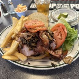 The East Sider burger platter The East Sider burger platter
