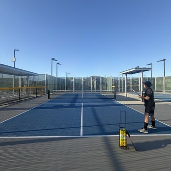 Montagna Park - Pickleball court #1. Court #1 and 2 are challenge courts. Covered bleachers to the left of court #1. - Parks Near Me - Henderson, Nevada Montagna Park - Pickleball court #1. Court #1 and 2 are challenge courts. Covered bleachers to the left of court #1. - Parks Near Me - Henderson, Nevada