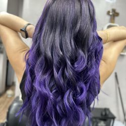 Guys & Dolls Hair Fashion - Purple Balayage