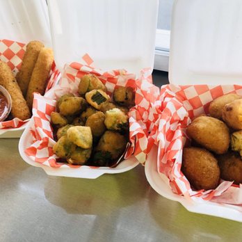 In the Mixx Cuisine - Mixx Side you decide!
Mozzarella Sticks, Fried Okra, or Sweet Corn Hush Puppy's - Food Trucks Near Me - Atlanta, Georgia In the Mixx Cuisine - Mixx Side you decide!
Mozzarella Sticks, Fried Okra, or Sweet Corn Hush Puppy's - Food Trucks Near Me - Atlanta, Georgia