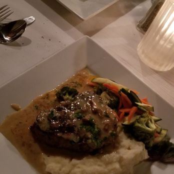 The Sow's Ear - Filet mignon in the front and port tenderloin a with olloliberry sauce. Potatoes and veggies were cooked great. - Cafes Near Me - Cambria, California The Sow's Ear - Filet mignon in the front and port tenderloin a with olloliberry sauce. Potatoes and veggies were cooked great. - Cafes Near Me - Cambria, California