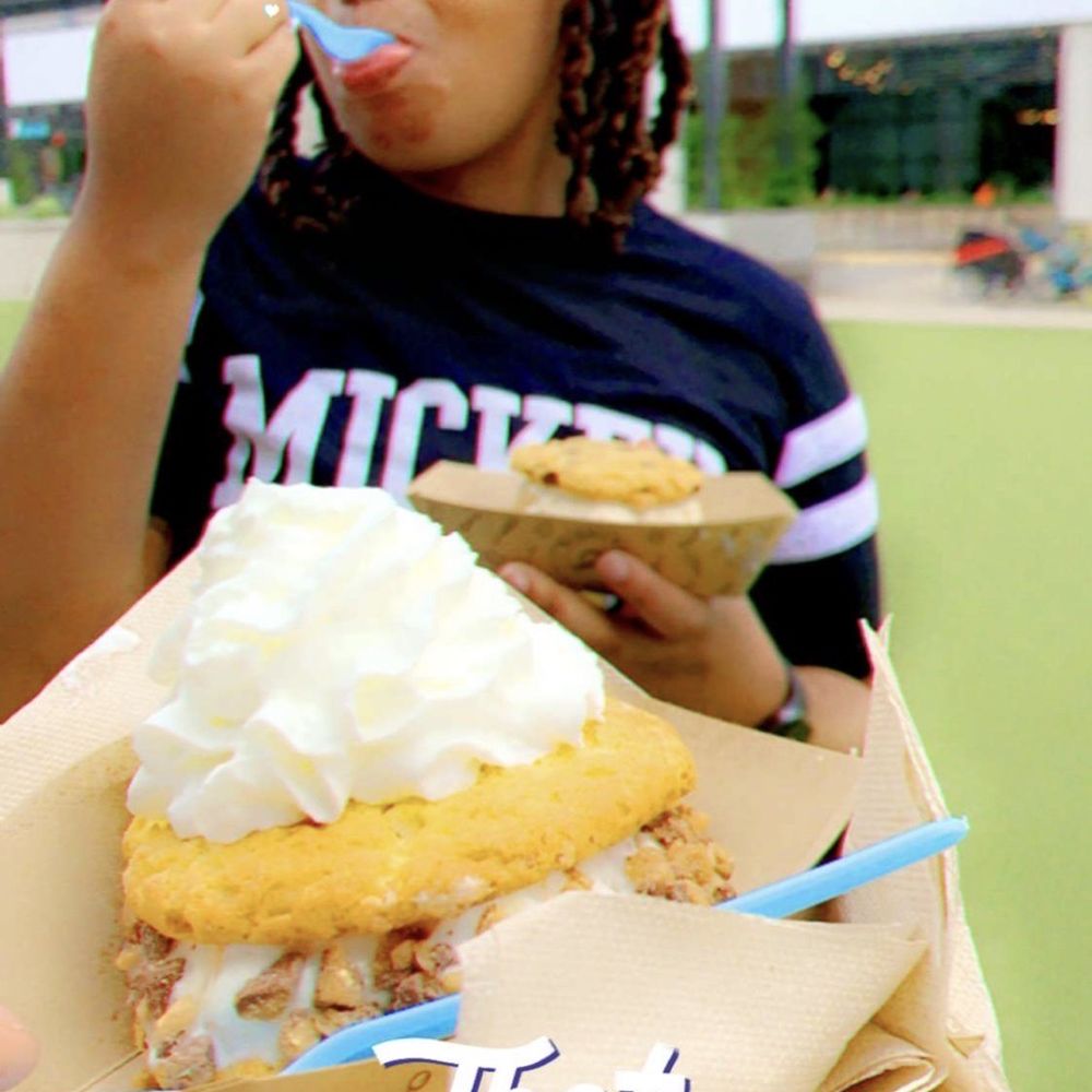 The Baked Bear - Gooey butter cake cookies, butter bricklayer cake ice cream, toppings whipped cream and Heath bar bits - Ice Cream & Frozen Yogurt Near Me - Austin, Texas The Baked Bear - Gooey butter cake cookies, butter bricklayer cake ice cream, toppings whipped cream and Heath bar bits - Ice Cream & Frozen Yogurt Near Me - Austin, Texas