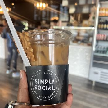 Simply Social Coffee - Honey Coconutmilk Latte -- 8/10 - Coffee & Tea Near Me - Vienna, Virginia Simply Social Coffee - Honey Coconutmilk Latte -- 8/10 - Coffee & Tea Near Me - Vienna, Virginia