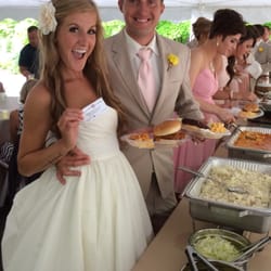 Zeck's Barbecue & More - Bride and Groom enjoying their BBQ dinner.