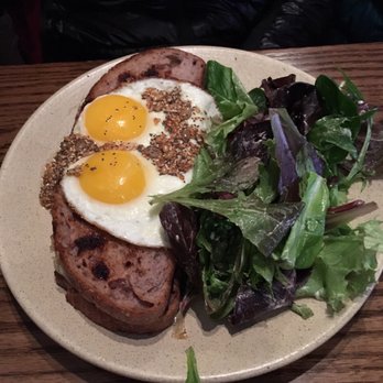 Avalon Cafe And Kitchen - Ann Arbor - Grilled cheese and egg sandwich on sweet bread with honey drizzle. Sweet and savory together! - Cafes Near Me - Ann Arbor, Michigan