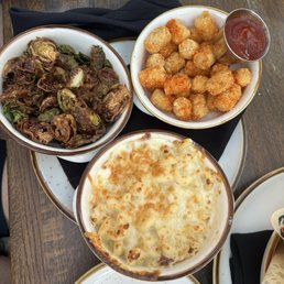 Sides: Brussel Sprouts, Mac and Cheese, and Tater Tots Sides: Brussel Sprouts, Mac and Cheese, and Tater Tots