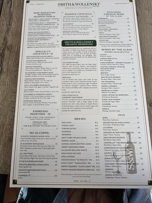 Menu photo 1 Smith & Wollensky - Boston Boston, MA