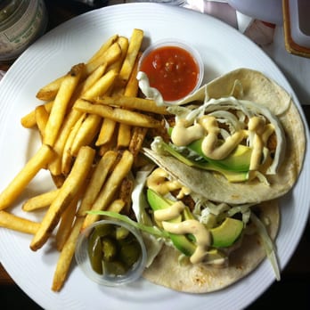 Chicago Marriott Suites Deerfield - Blackened Tilapia Fish Tacos with slaw, avocado, and chipotle drizzle. - Hotels Near Me - Deerfield, Illinois Chicago Marriott Suites Deerfield - Blackened Tilapia Fish Tacos with slaw, avocado, and chipotle drizzle. - Hotels Near Me - Deerfield, Illinois