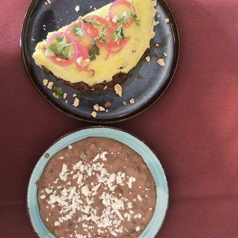 Tenampal - Tinga Omelette and beans - Mexican Near Me - Los Angeles, California