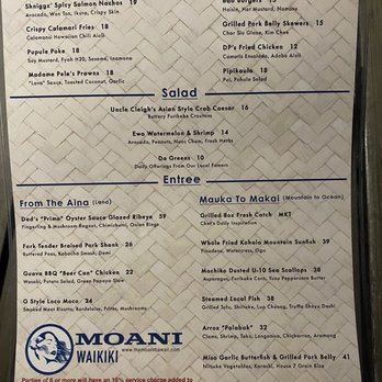 Moani Waikiki - Seafood Near Me - Honolulu, Hawaii