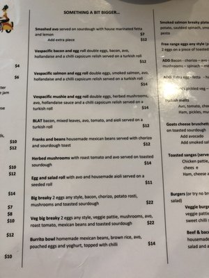 Menu photo 1 Vespacific Cafe Narrabeen, NSW Menu photo 1 Vespacific Cafe Narrabeen, NSW